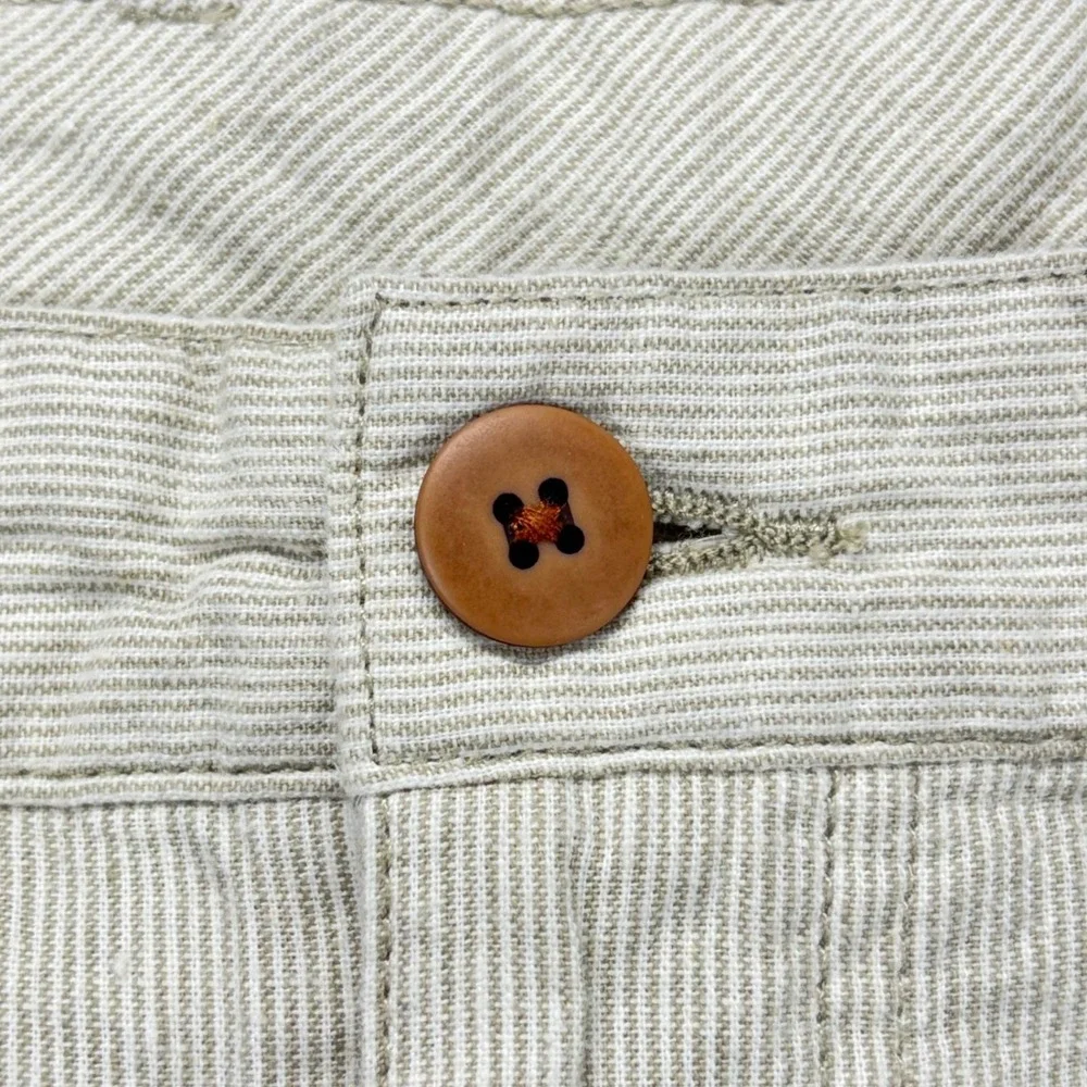 Tommy Bahama Shorts Mens 44 Linen Cotton Striped Casual‎ 11in Inseam Beige Beach